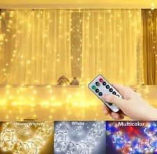 Image of 3/4/6m Curtain LED String Lights Garland USB Festoon Remote Control Fairy