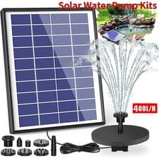 Image of 5W 400L/H Solar Panel Powered Water Pump Garden Pool Pond Fish Aquarium Fountain
