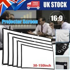 Image of Foldable Portable Projector Screen 16:9 HD Outdoor Home 3D Movie Cinema Theater