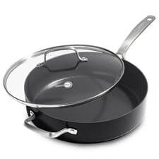 Image of GreenPan Copenhagen Saute Pan 28cm With Lid Aluminium Non Stick Cookware Kitchen