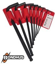 Image of BONDHUS Allen Keys Ball End Hex Long Arm Metric & Imperial Sizes w/ProGuard Fin