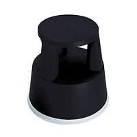 Image of 2Work Plastic Step Stool with Non-Slip Rubber Base 430mm Black T7/Black 2W04996