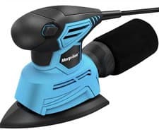 Image of 130W Electric Detail Mouse Palm Sander with Dust Bag & Pads UK Plug