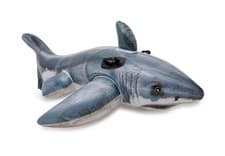 Image of Intex Great White Shark Inflatable Ride On Swimming Pool Toy Float #57525