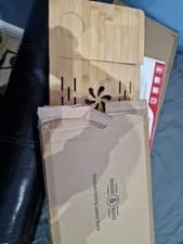 Image of Bamboo Folding Laptop Stand Adjustable No box. New