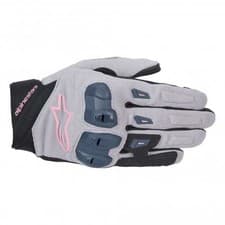 Image of Alpinestars Ladies Short Sports Gloves - Stella SP X 1 - Mid Grey/Black/Asphalt