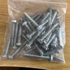 Image of M6 x 40 Zinc Plated Flange Button Steel Tamper Proof Security Screws
