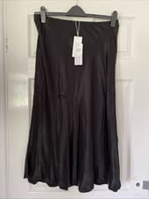 Image of Black Satin Skirt Size 14 for Evenings