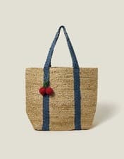 Image of New With Tags Accessorize Jute Beach Tote Bag