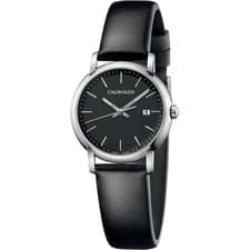 Image of Calvin Klein Swiss Made Ladies Leather Watch Brand New Tags K9H231C1