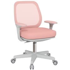 Image of Vinsetto Office Chair, 360 Degree Swivel Desk Chair with Wheels, Pink