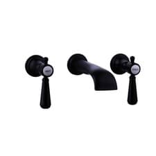 Image of Black Wall Mounted Basin Mixer Tap - Helston BeBa_27783