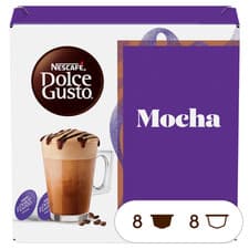 Image of Dolce Gusto Mocha Coffee Capsules - Pack 3 X 16 Capsules, 48 Pods 24 Servings