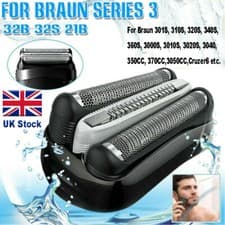 Image of 2*Shaver Foil Head For Braun 3Series Shaver Wet Dry 32B 3090cc 3040s 310s 3010s