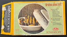 Image of RARE WHITE 110 VTG ROMERTOPF Terra Cotta Clay Baker w/ Box Unglazed Baking Dish