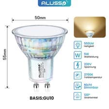 Image of 1-20X LED GU10 Bulb Warm White Cool White Frosted Lens Replacement Downlights UK