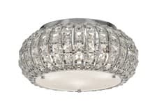 Image of Ceiling Light Silver Marilyn Chrome Semi Flush Chandelier Crystal Glass