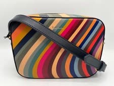 Image of PAUL SMITH SWIRL Leather Cross Body Women's stripe shoulder BAG