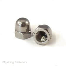 Image of METRIC FINE DOME NUT A2 STAINLESS STEEL M10 X 1mm PITCH CAP COVER NUT