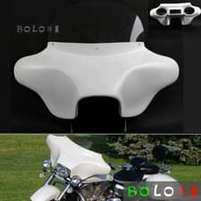 Image of For Harley Road King 1994-22 Batwing Fairing With Speakers Cut Out & Windshield