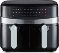 Image of Tower T17088 Vortx 9L Dual Basket Air Fryer with Smart Finish, 2600W, Black