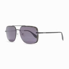 Image of Adidas Originals Men's Aviator Sunglasses Smoke Lens Black Gray New OR0017 05A