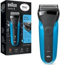 Image of Braun Series 3 310s Wet & Dry Electric Shaver - Black/Blue