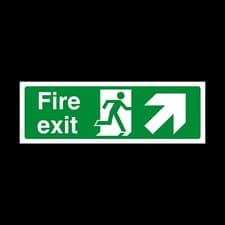 Image of Fire Exit Plastic Sign or Sticker - Emergency Exit, Escape