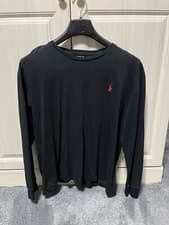Image of Men’s Ralph Lauren Long Sleeve T Shirt, Black Size M.