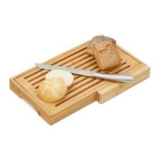 Image of Bread board Removable Tray Lightweight Bamboo Bread Board Bamboo Cutting Board