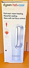 Image of Dyson Hot+Cool Jet Focus AM09 Fan Heater White / Silver with 2 yr warranty