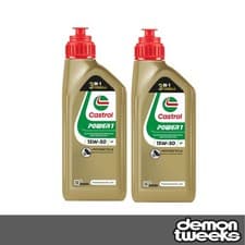 Image of 2 x Castrol Power 1 4T 15W50 Semi Synthetic Motorcycle Engine Oil - 1 Litre