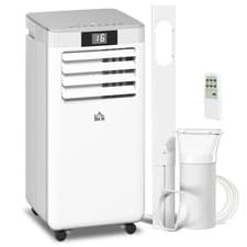 Image of HOMCOM 10000 BTU Mobile Air Conditioner Indoor Portable AC Unit w/ RC, White