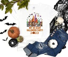 Image of Disney Characters Halloween Shirt Halloween Costume Disney Castle T-shirt