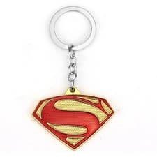 Image of Superman DC Comics Gold & Enamel Symbol Film TV Keychain Keyring + Free Gift Bag