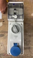 Image of 16A 230V Interlocked Switched RCD Socket 2P+E IP44