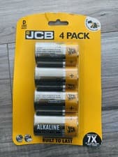Image of JCB D Size Super Alkaline Batteries LR20 MN1300 4 Pack, UK