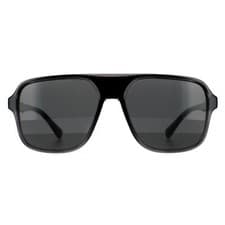 Image of Dolce & Gabbana Sunglasses DG6134 325787 Transparent Grey and Black Dark Grey