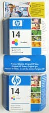 Image of HP 14 / HP14 Genuine Colour Cartridge. Twin (2) Pack. C5010DE. BNIB / Sealed.
