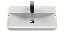 Image of Wickes Malmo 1 Tap Hole Compact Basin 500 x 350 White **NEW STILL IN BOX**