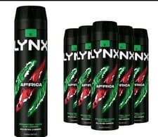 Image of Lynx XL Africa Body Spray 48H Fresh Mandarin & Sandalwood Scent Deo, 6x200ml