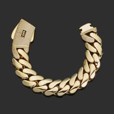 Image of 6/8/10/12/15/20mm Cuban Chain Necklace Hip Hop 14k Gold Plating Bracelet Jewelry