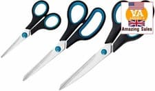 Image of Westcott Easy Grip Soft Grip Scissor - Black/Blue Set of 3