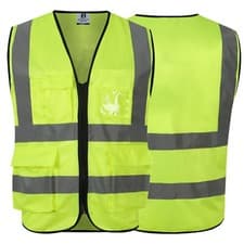 Image of Hi Vis Vest Yellow Orange High Viz Visibility Waistcoat Safety Work Lot EN 20471