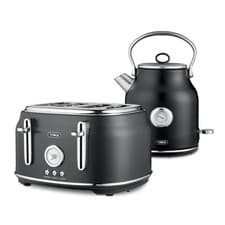 Image of Tower 1.7L Kettle & 4 Slice Toaster Bundle, Black, EEJB187