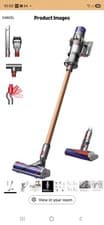 Image of Dyson V10 Absolute Cordless Vacuum Cleaner with Detangling 60 Min 2 Year Warrant
