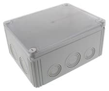 Image of Wiska Combi Junction Box Grey 1610 200x160x94mm Grey/Clear 3-Pole 16mm² 10110738