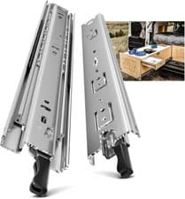 Image of AOLISHENG 26-Inch Heavy Duty Drawer Slides with Lock, 60Kg Capacity, 1 Pair