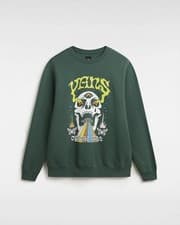 Image of Vans All Seeing Men's Cotton Crew Neck Graphic Sweatshirt Green