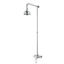Image of Bristan Colonial 2 Exposed Traditional Shower Mixer + Rose + Rigid Riser 110-155